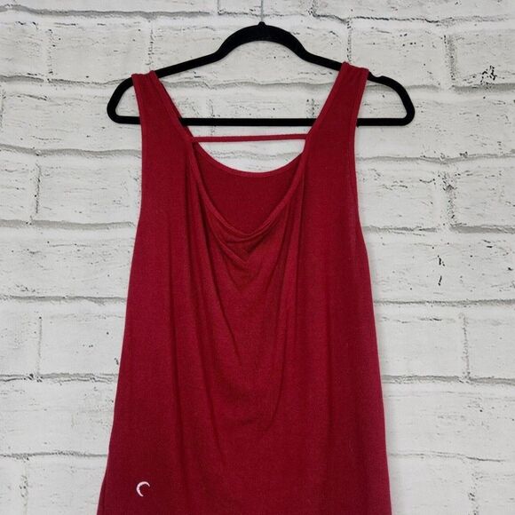 Zyia Active Women's Knit Red Soft Strappy-Back Tank Top Size Small Athleisure - Picture 5 of 9